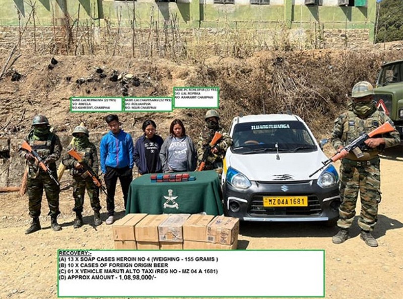 Assam Rifles recover contraband worth over Rs 1 crore in Mizoram