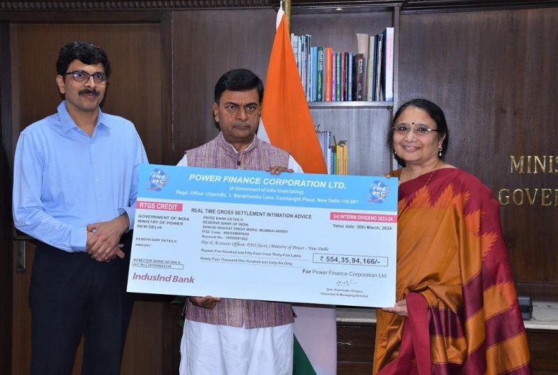 PFC achieves another milestone; Pays highest-ever interim dividend of Rs2033Cr to Govt