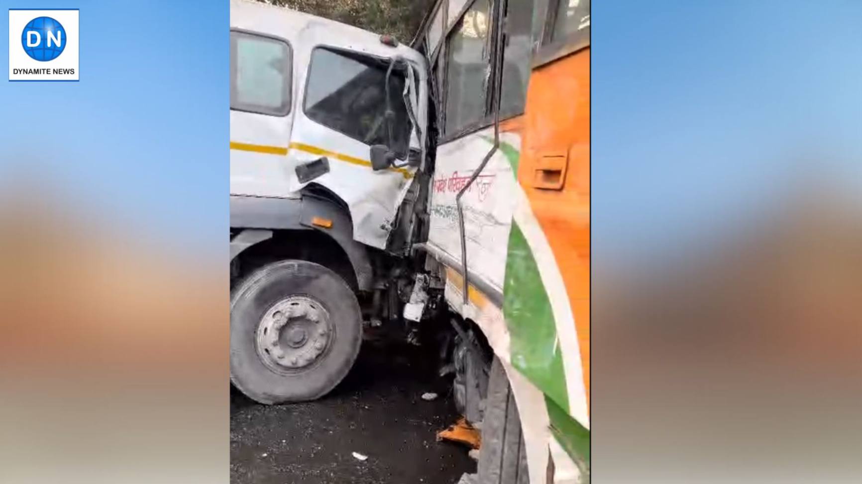 UP: Several injured after truck rams into roadways bus in Sonbhadra