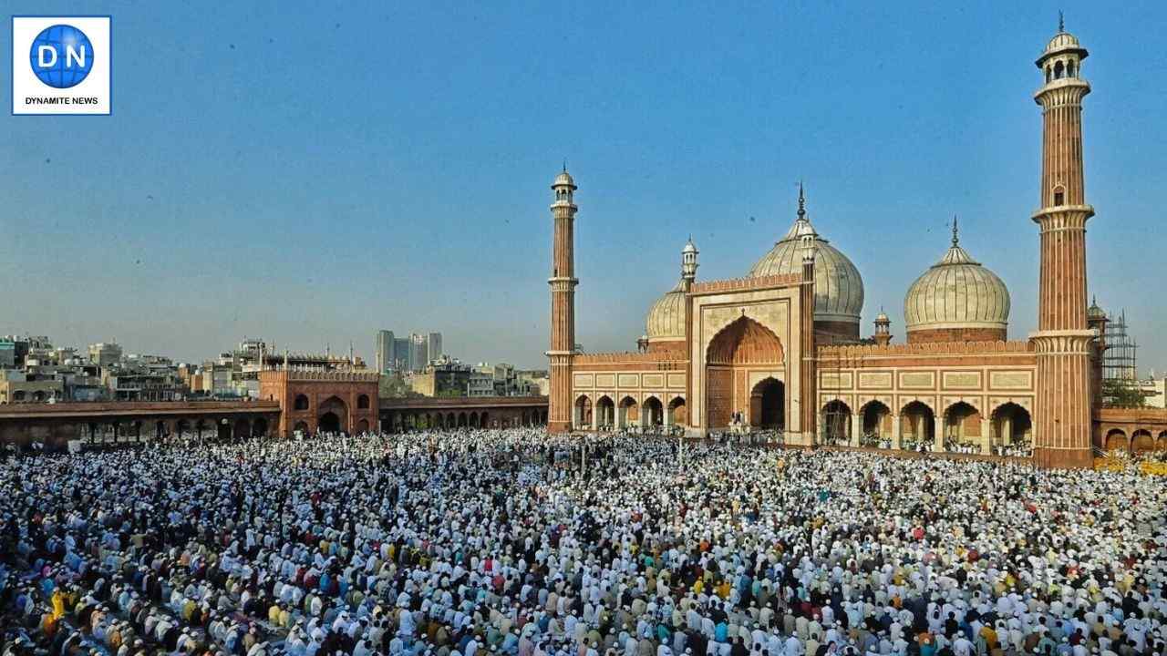 Devotees offer Namaz at Jama Masjid, Delhi