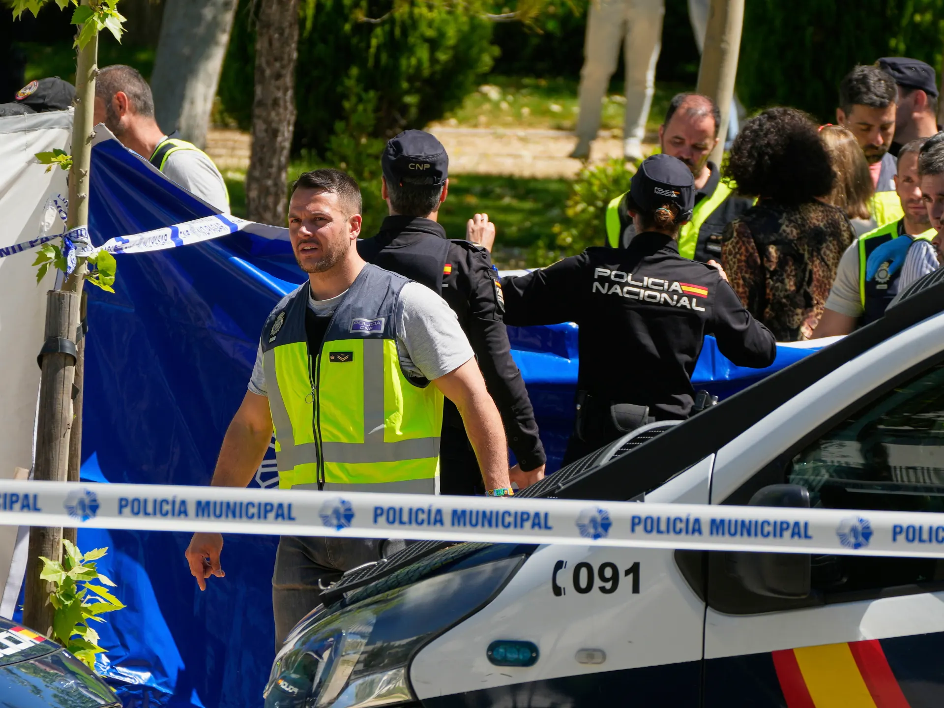 Ukrainian man shot dead outside of Madrid American school