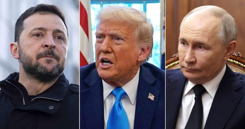 Zelensky, Trump and Putin