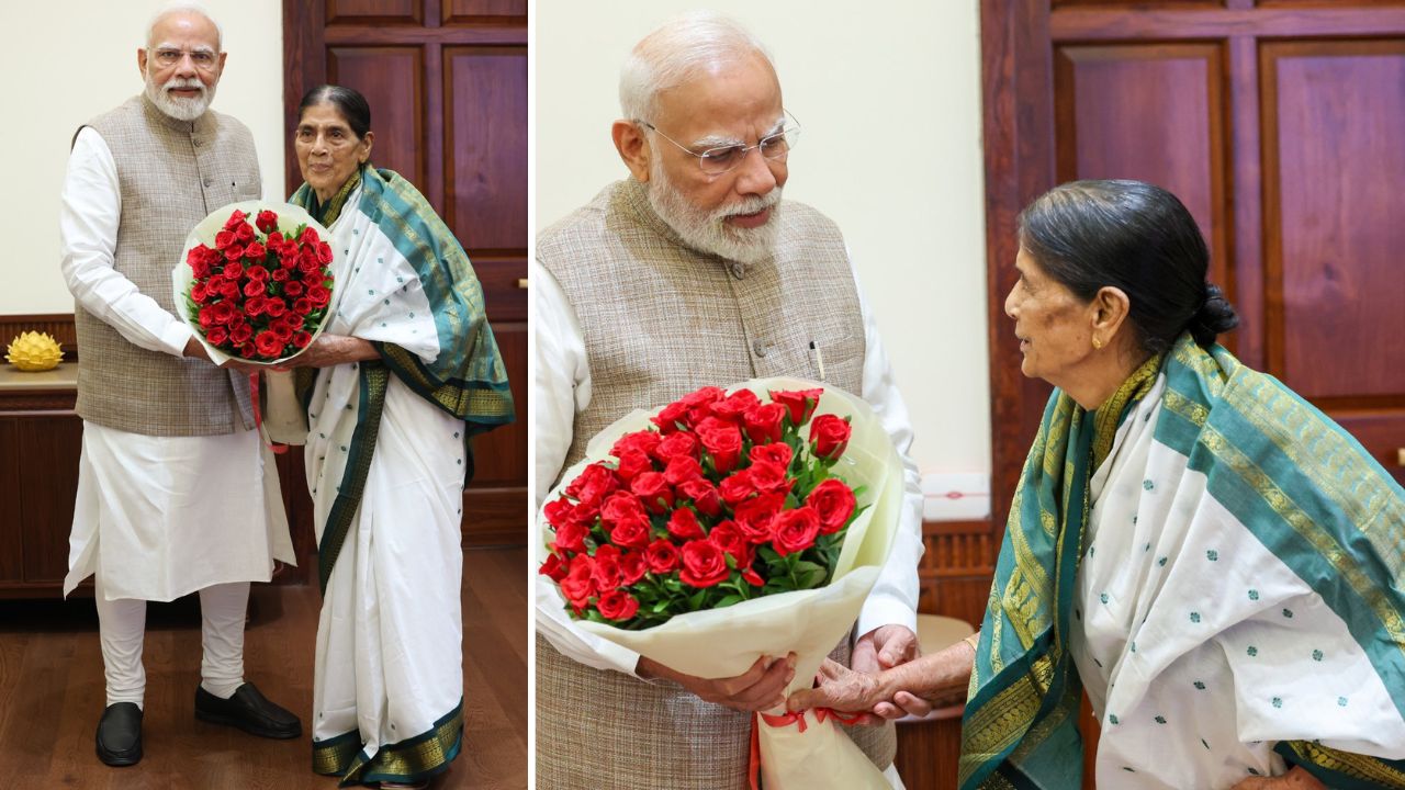 BJP MP Biplab Deb mother met With PM Modi