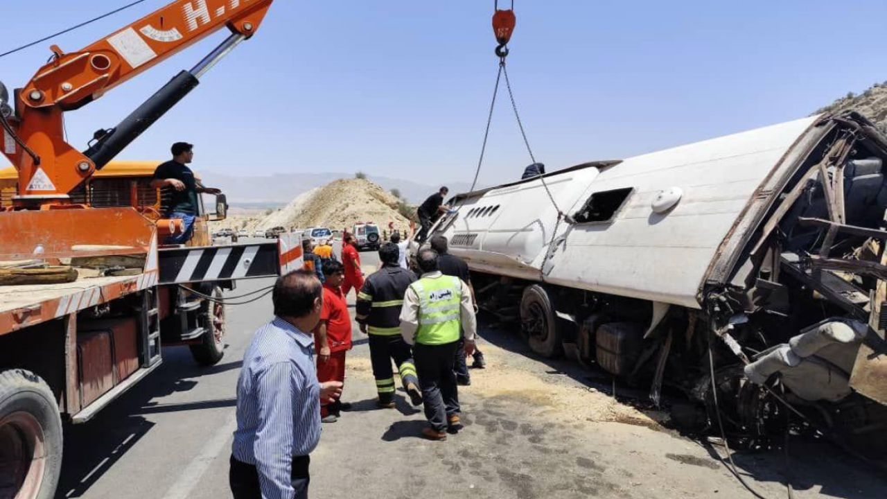 Horrific road accident in Southern Iran; 21 killed, 34 injured as bus overturns Horrific road accident in Southern Iran; 21 killed, 34 injured as bus overturns