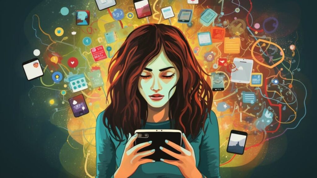Excess use of social media may lead to mental problems (Source: Internet)