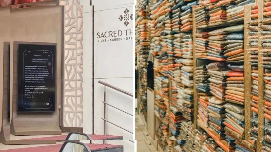Saree shop creates sensation with new marketing style
