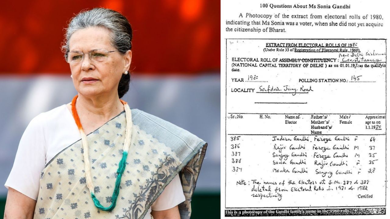 BJP Strikes Back: Sonia Gandhi’s name added to voter list before acquiring Indian citizenship