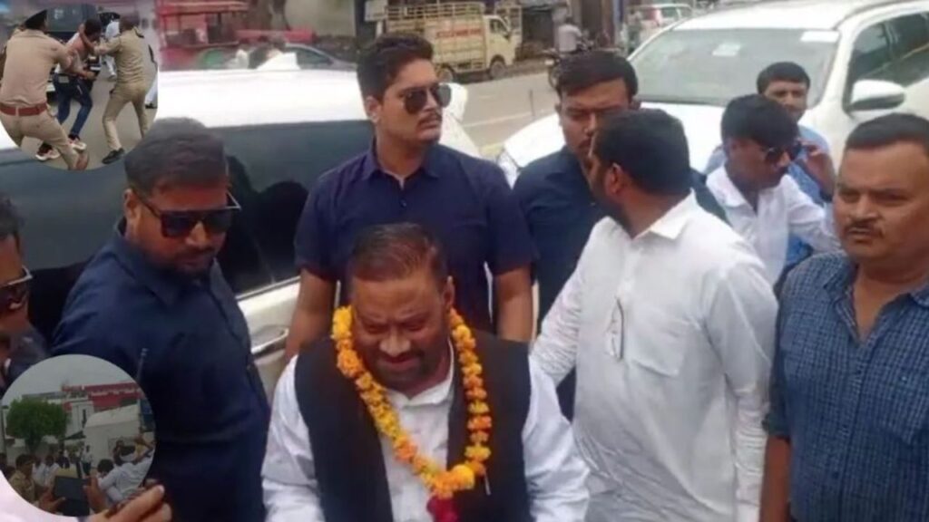 Swami Prasad Maurya attacked by two youths at Saras Chowk