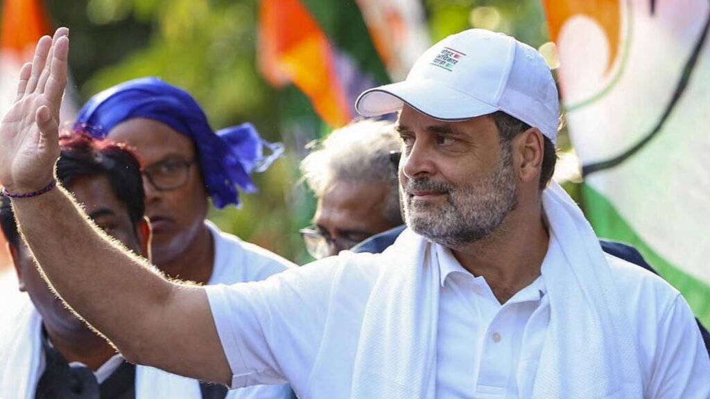 Rahul Gandhi during Voter Adhikar Yatra in Bihar
