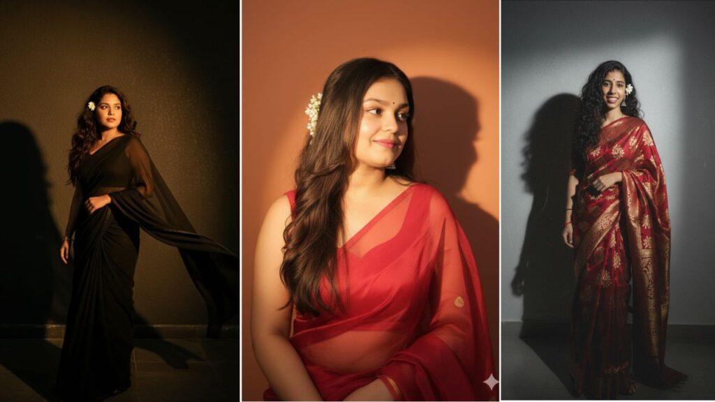Saree trend viral on social media 