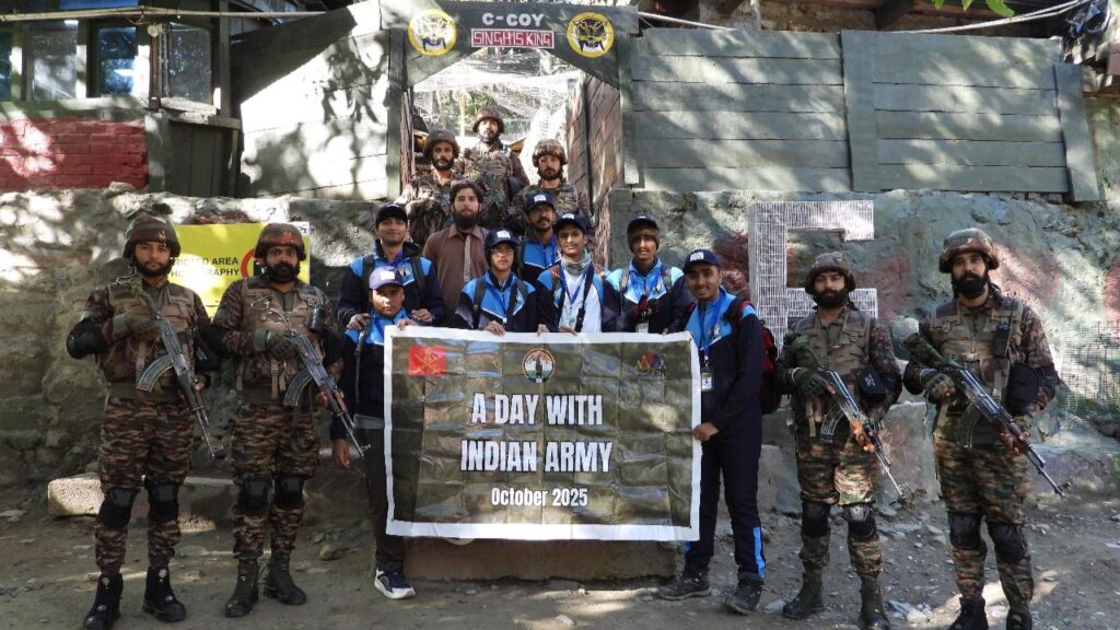 Students spent time with Indian Army