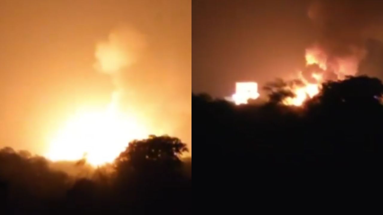 Major accident on Jaipur-Ajmer Highway: Gas tanker overturns, triggering massive fire and explosions