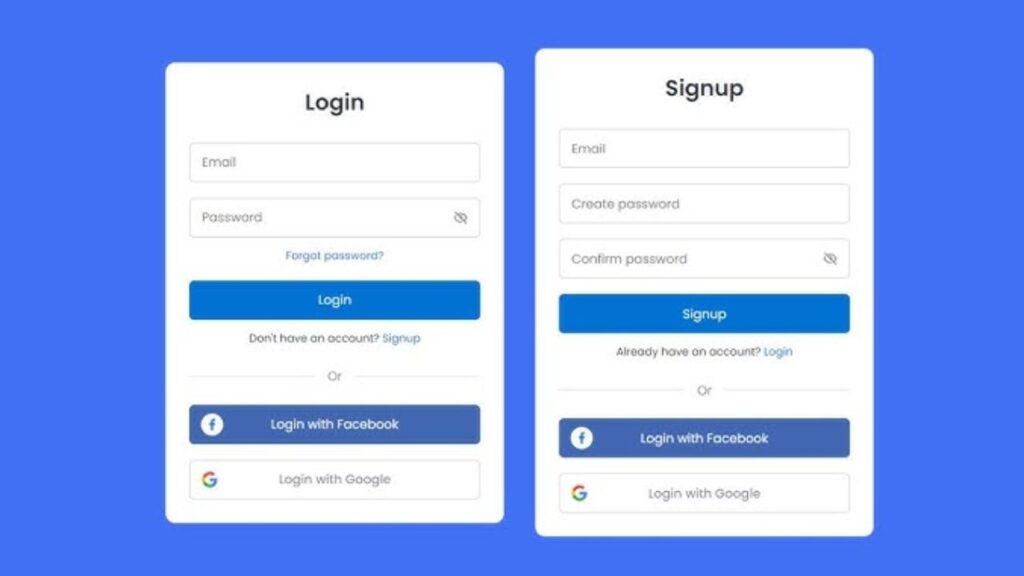 Login and Sign In