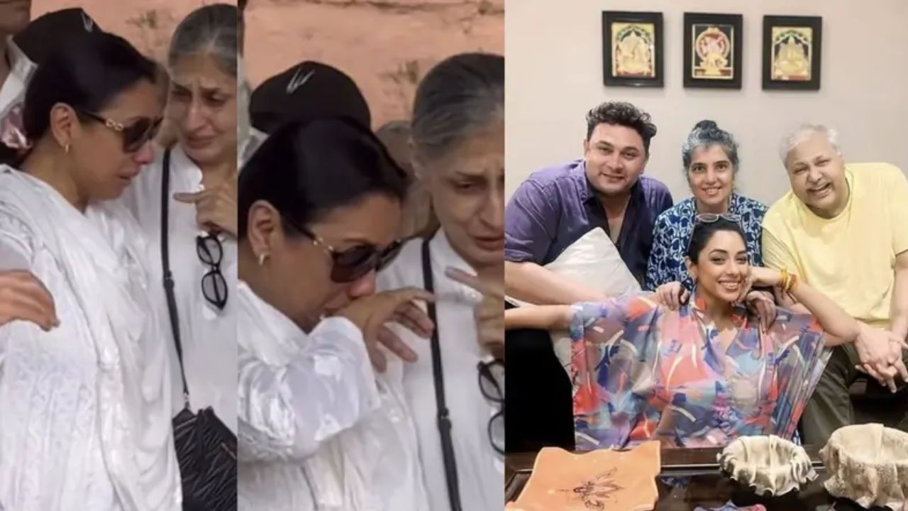 Bollywood and TV Stars Mourns Satish Shah: Rupali Ganguly breaks down in final rites Bollywood and TV Stars Mourns Satish Shah: Rupali Ganguly breaks down in final rites