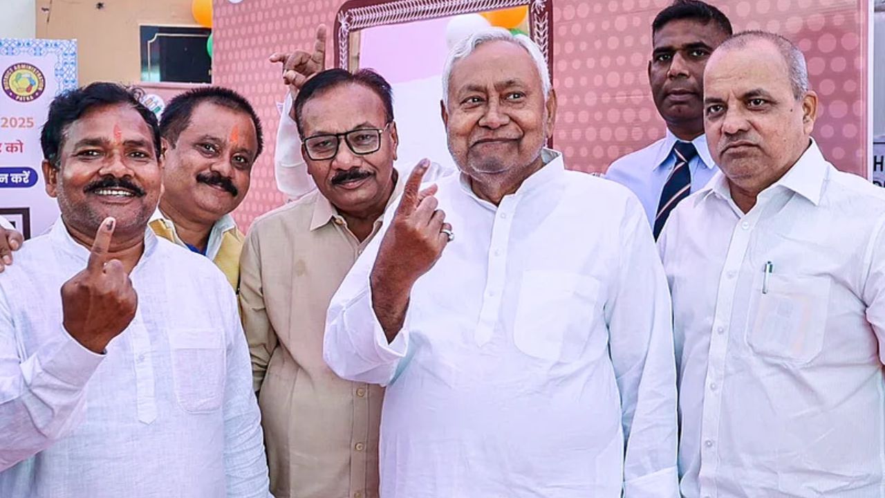 Bihar Phase 1 Voting: CM Nitish Kumar votes in Bakhtiyarpur, urges voters to ‘exercise rights’