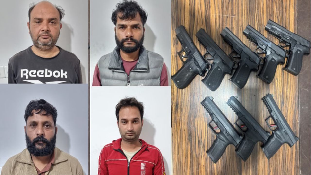 Delhi Crime Branch busts ISI-backed arms racket; Four held, high-tech pistols seized