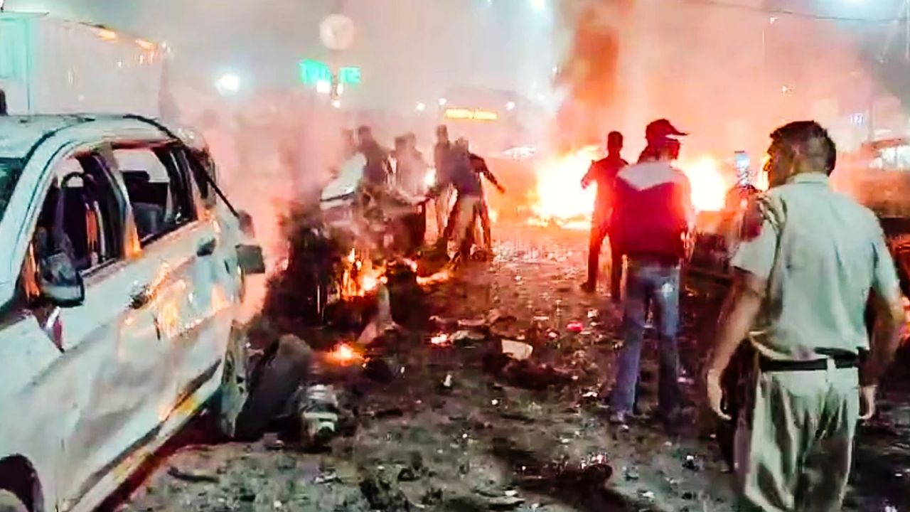 Watch photos capturing the aftermath of the Red Fort blast