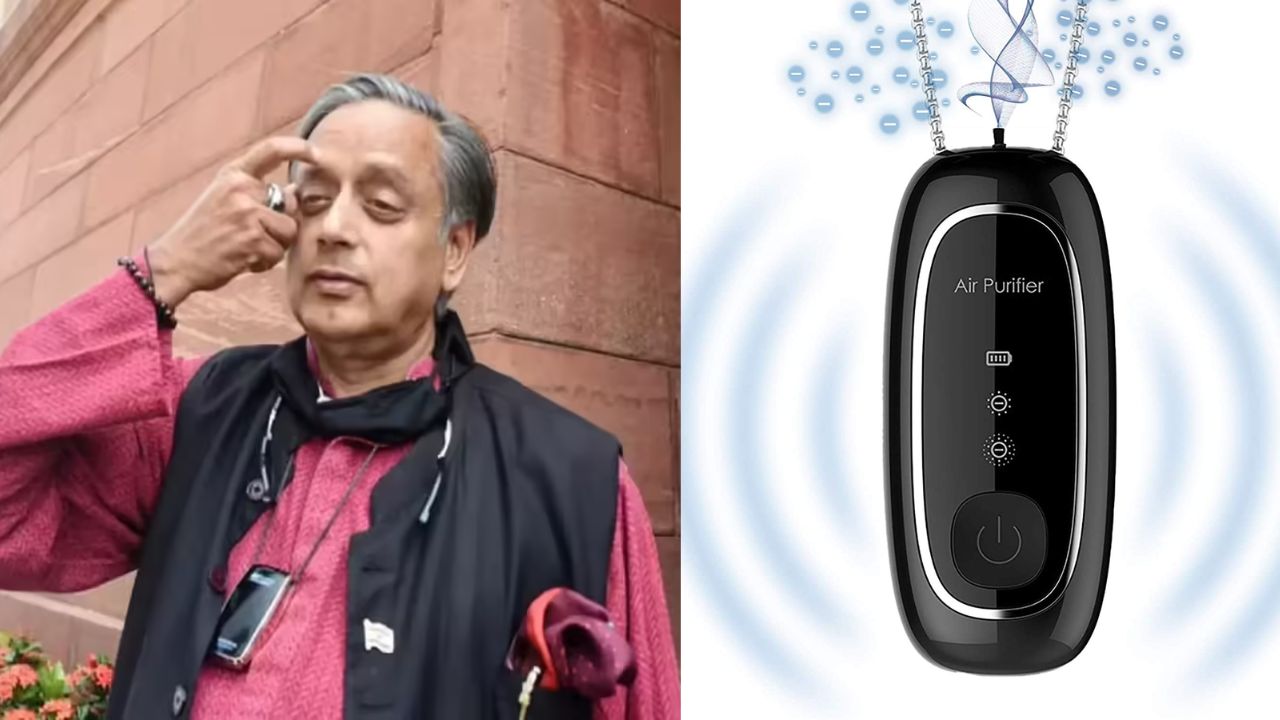 Shashi Tharoor’s necklace-style air purifier sparks curiosity; Affordable and effective?