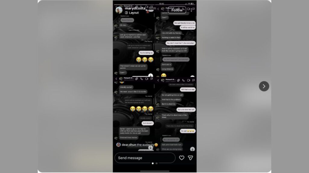 Screenshot of the viral chat