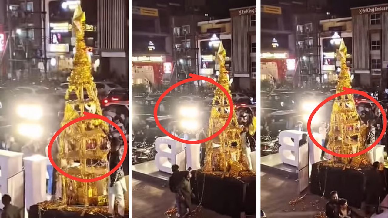Viral Video: Christmas Tree vandalized in Indore event; Organizer says ‘We will chant Jai Shri Ram’