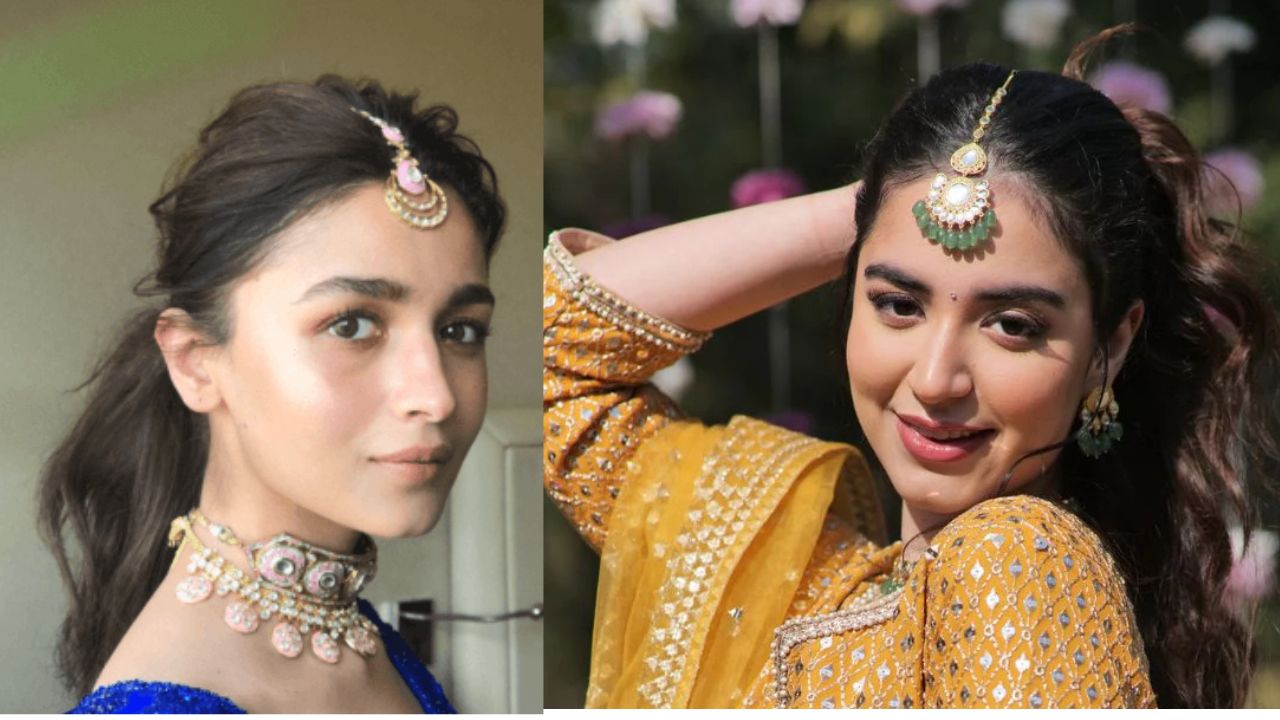 Sleek Straight with Maang Tikka: Straight glossy hair with a traditional maang tikka offers a minimal yet elegant look. It is ideal for modern ethnic outfits or fusion wear while keeping the focus on facial features. Sleek Straight with Maang Tikka: Straight glossy hair with a traditional maang tikka offers a minimal yet elegant look. It is ideal for modern ethnic outfits or fusion wear while keeping the focus on facial features.