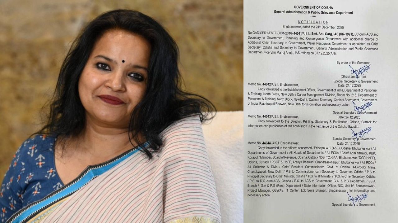 Anu Garg appointed as new Odisha chief secretary; Know about her