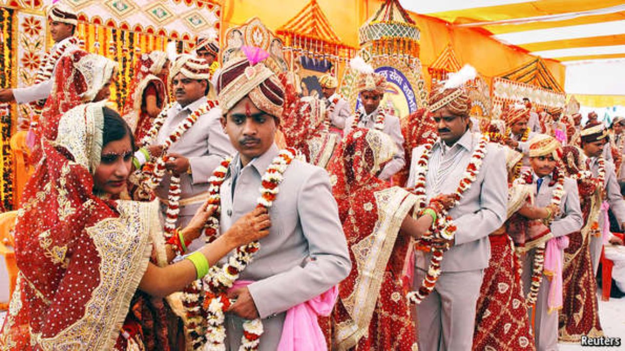 UP Mass Marriage Scheme: 82 couples tie knot in Bulandshahr with govt support; Watch video