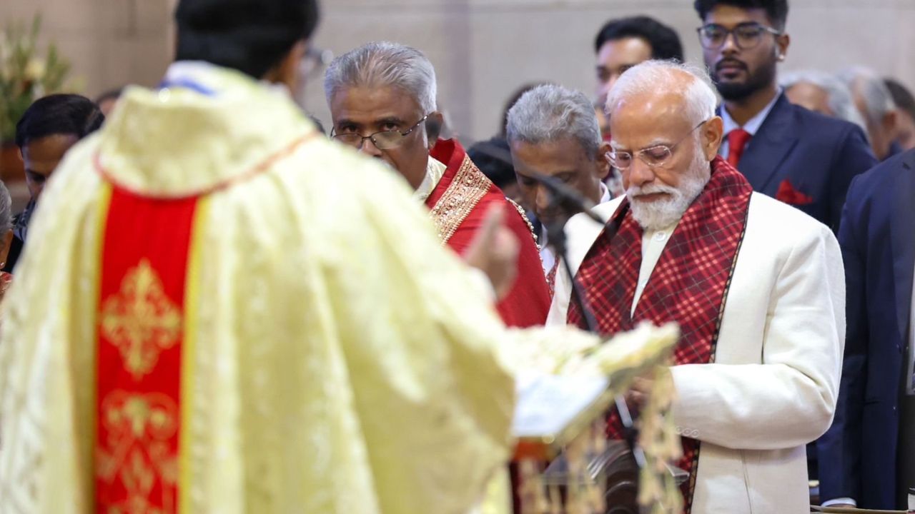 PM Modi attends Christmas prayer at Cathedral Church in Delhi; Shares message of peace