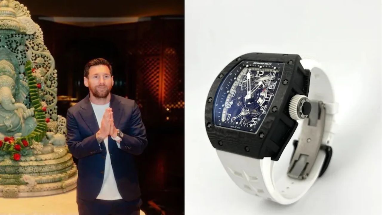 Anant Ambani gifts Messi a Richard Mille RM 003-V2 GMT Tourbillon watch.
