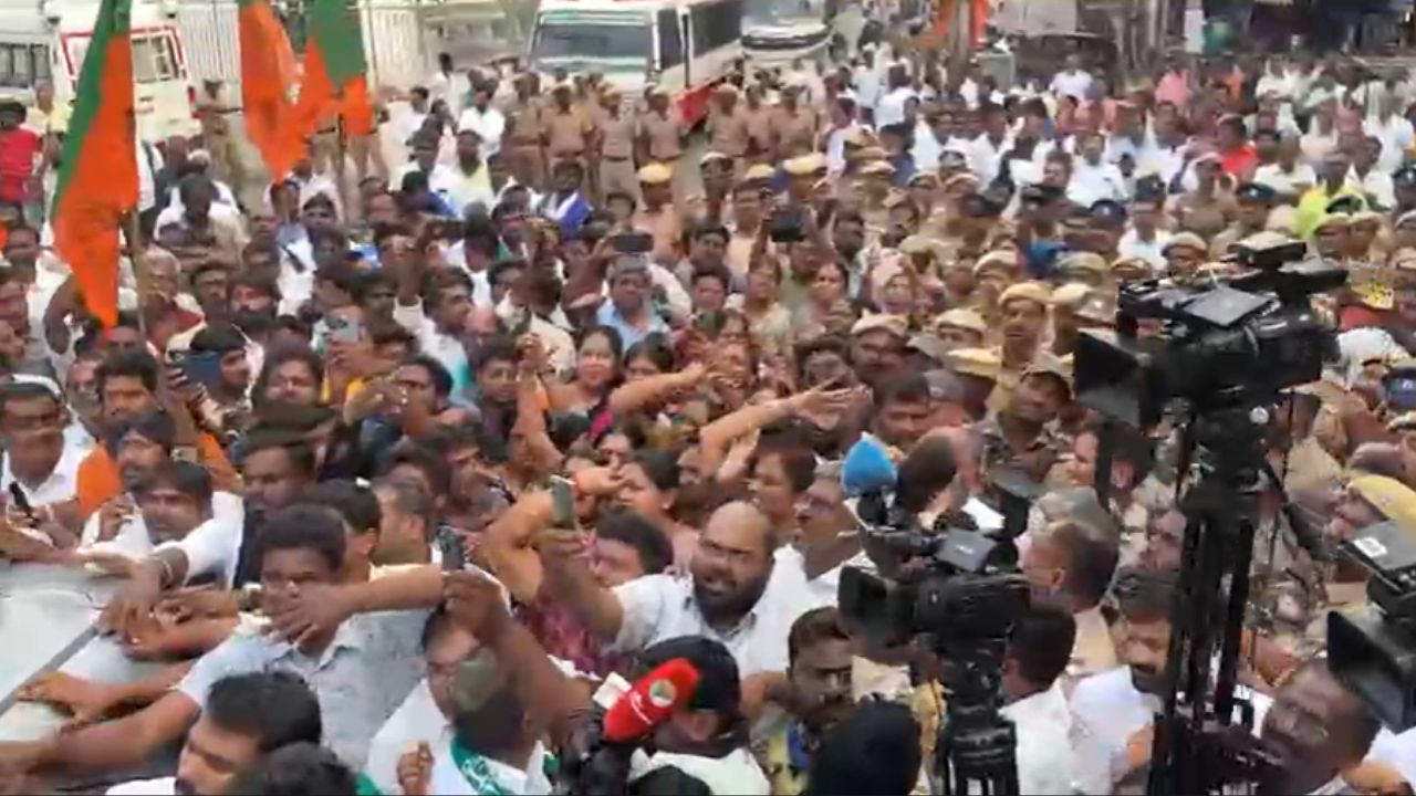 Annamalai’s Detention Sparks Tension in Tirupur