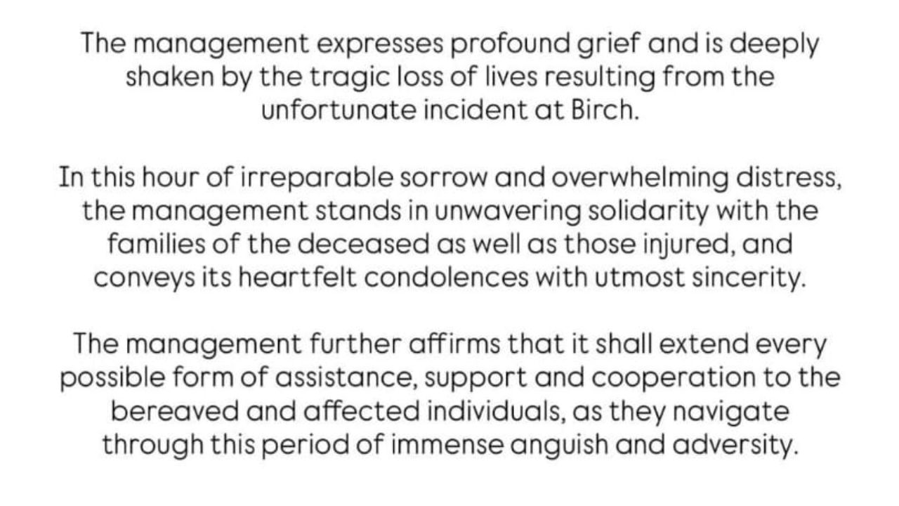 Goa nightclub owner's reaction