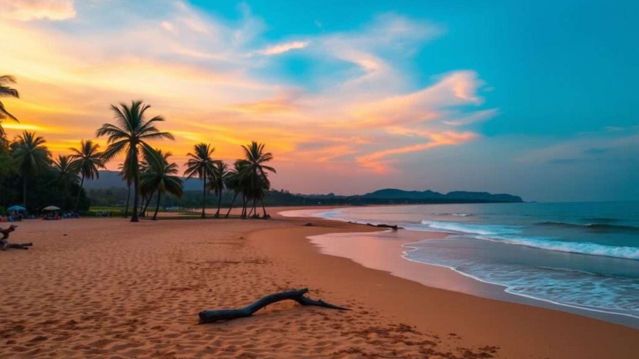 Morjim Beach is quieter and more laid‑back than the busy beaches ideal for tranquil sunset photos with fewer crowds and a relaxed vibe. The soft sands, gentle waves, and natural surroundings make it a peaceful canvas for minimalist, mood‑driven images. For nature‑lovers, there’s an added bonus: Morjim is known for nesting wildlife (like turtles), which gives more depth if you capture beach + ecology + sunset.