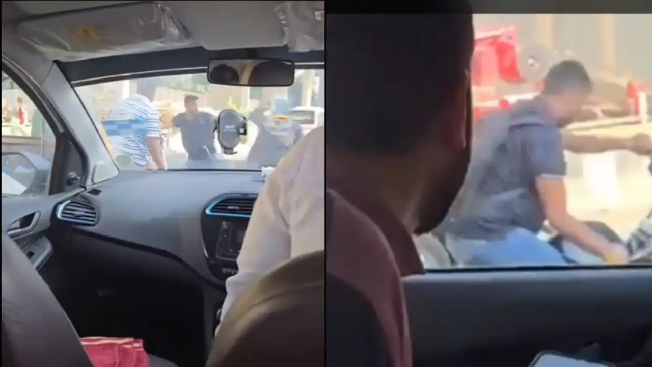 Viral: Two bikers attack each other with helmets; Traffic woes take toll on mental health