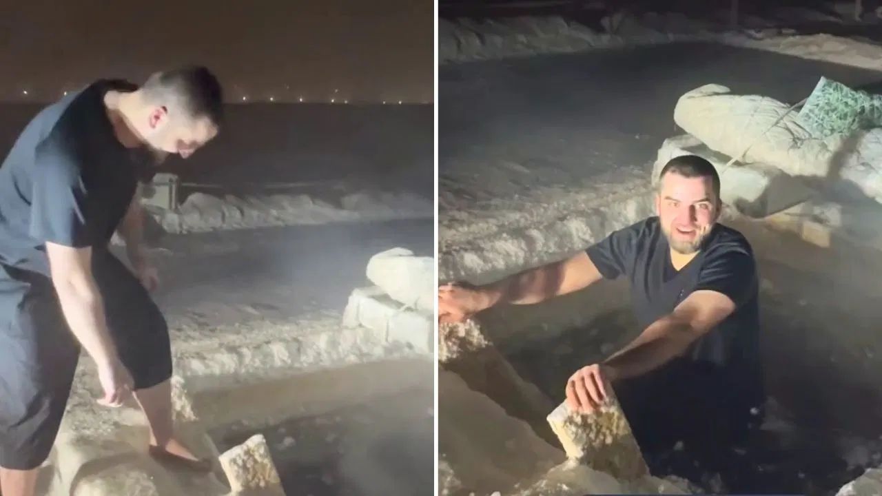 Viral Video: Man dives in -51°C ice water in Russia; Social media reacts