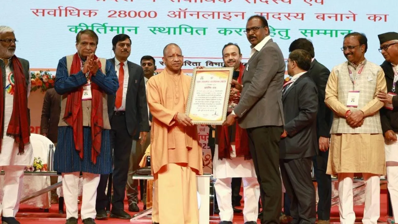 Maharajganj DM Santosh Kumar Sharma sets new record, gets honoured by CM Yogi; Here’s why