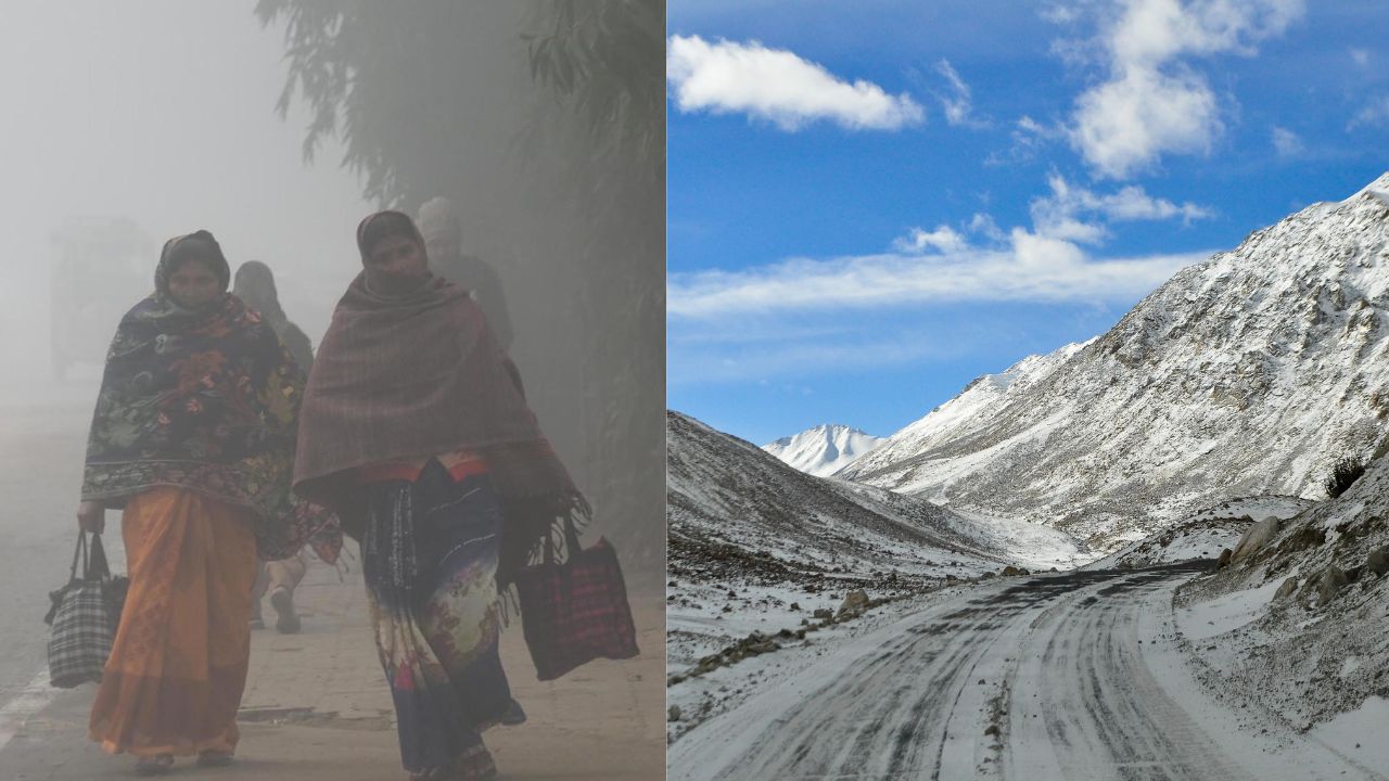 Western disturbance intensifies cold wave across North India; Delhi-NCR shivers, Ladakh freezes