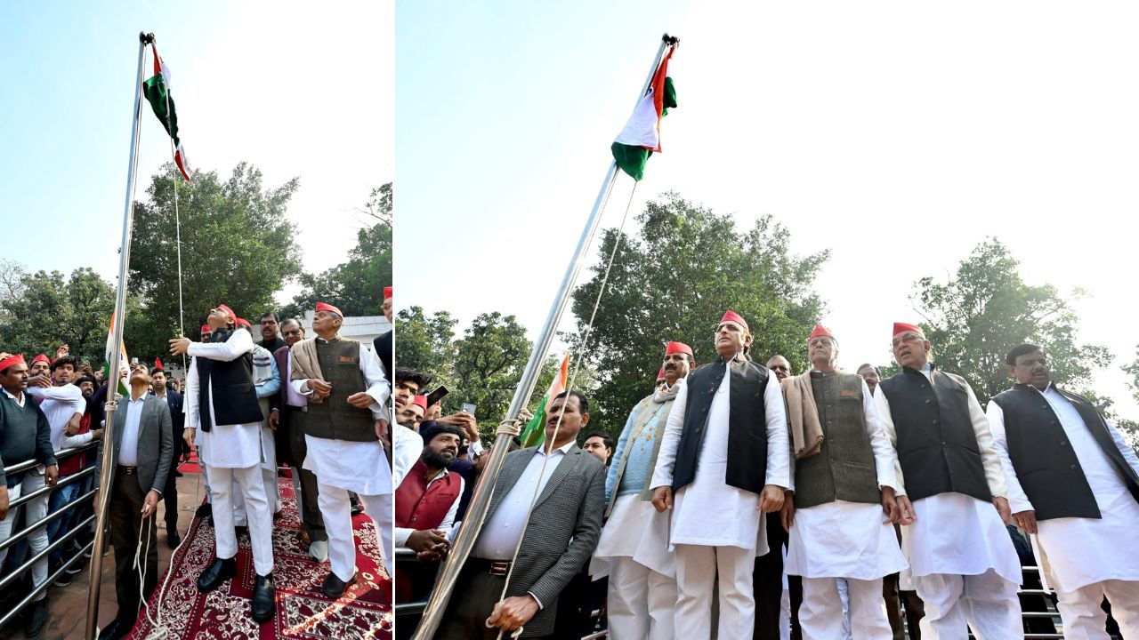 Republic Day 2026: SP Chief Akhilesh Yadav unfurls Tricolour in Lucknow; Calls for protecting Constitution
