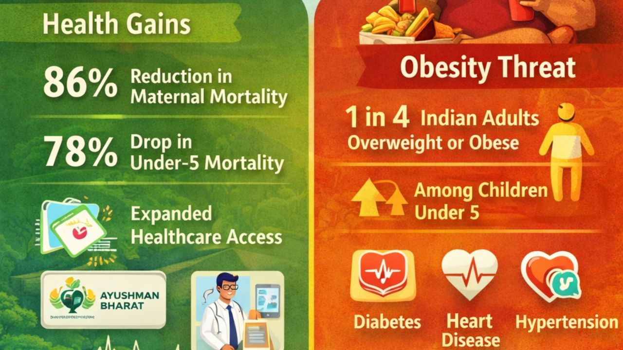 Health progress and obesity threat in India