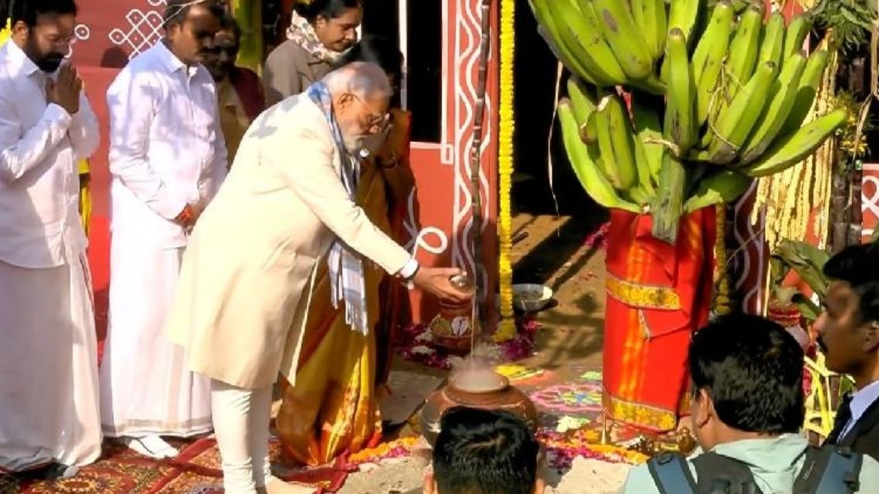 PM Modi joins Pongal celebrations at Minister Murugan’s home, calls Tamil culture a shared heritage of humanity