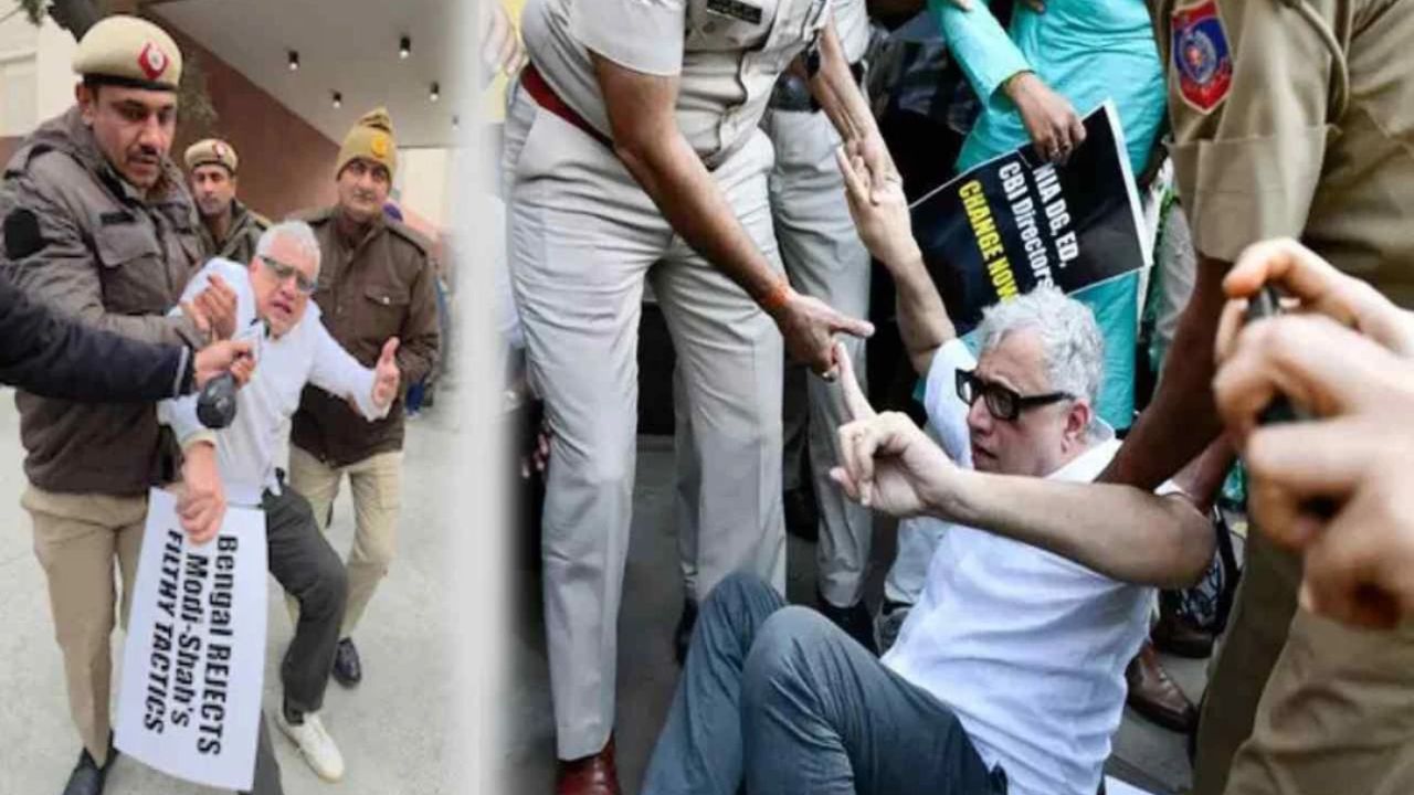 TMC MPs detained after protesting ED action in Bengal; Mamata Banerjee leads massive rally