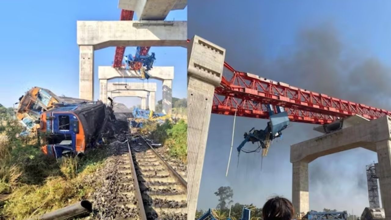 Deadly rail accident in Thailand after crane falls on train, killed 22 Passengers