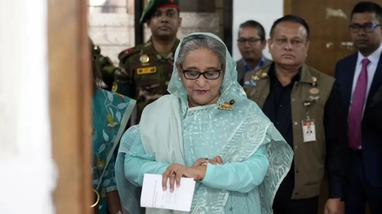 Sheikh Hasina urges people in Bangladesh to reclaim democracy, calls interim govt ‘corrupt’