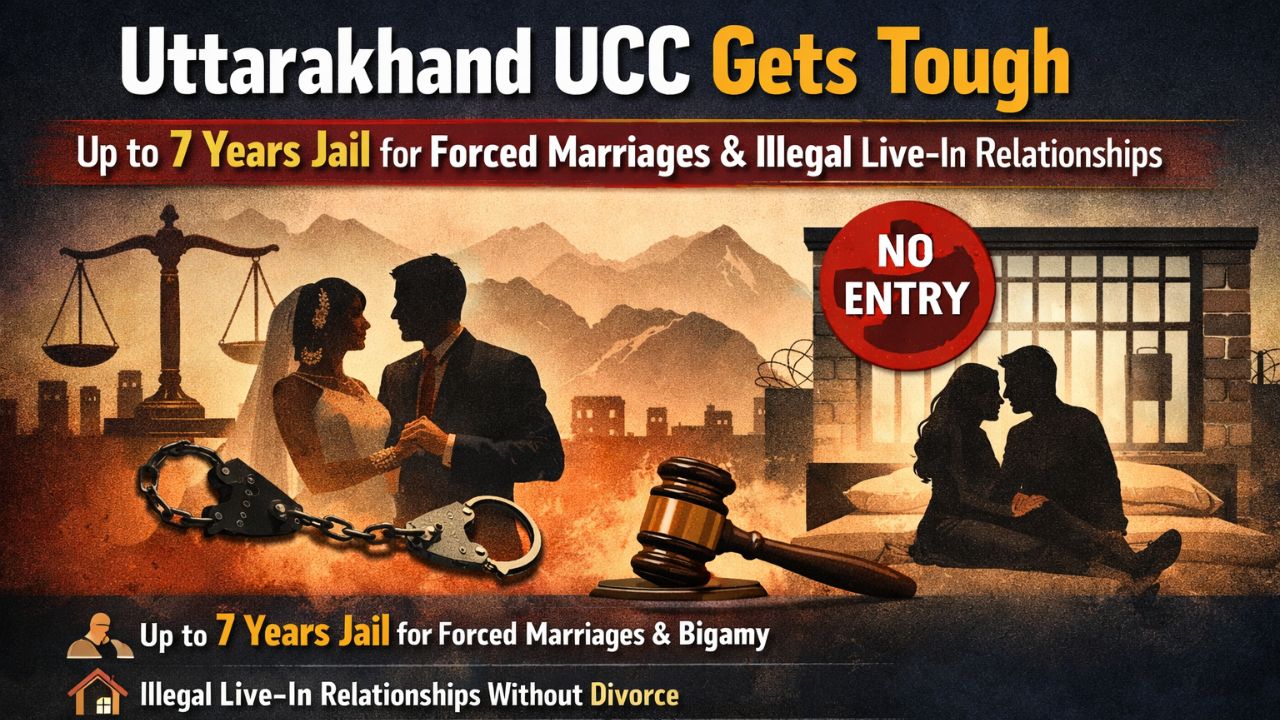 Uttarakhand UCC Gets Tough: Up to 7 Years Jail for Forced Marriages and Illegal Live-In Relationships