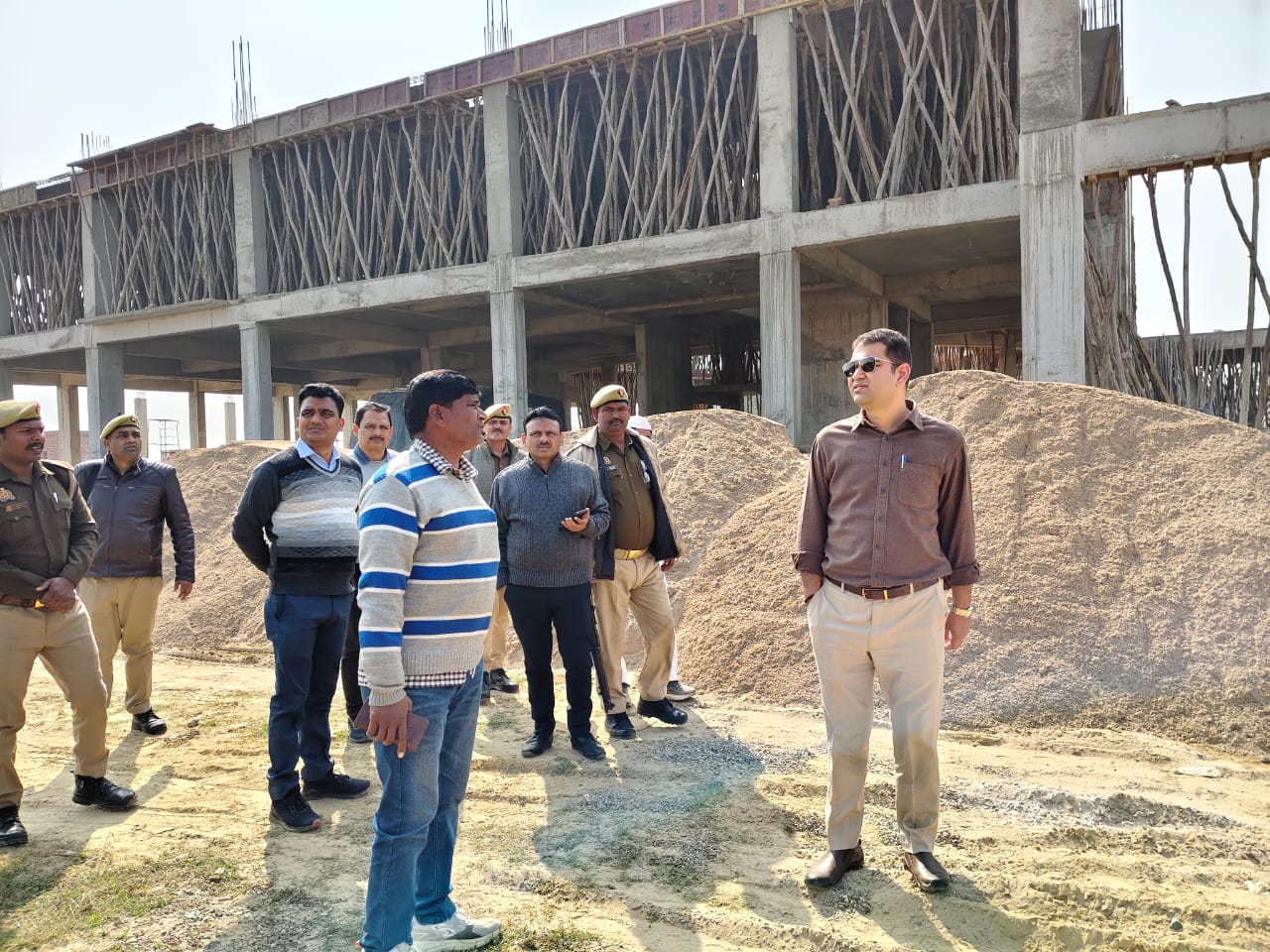 Kaushambi DM Dr Amit Pal during inspection