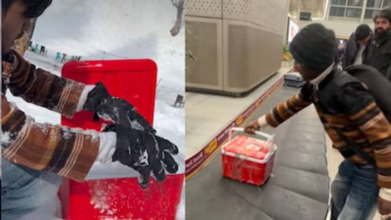 Viral Video: Man Brings Snow from Kashmir to Sell in Delhi, Stuns Internet