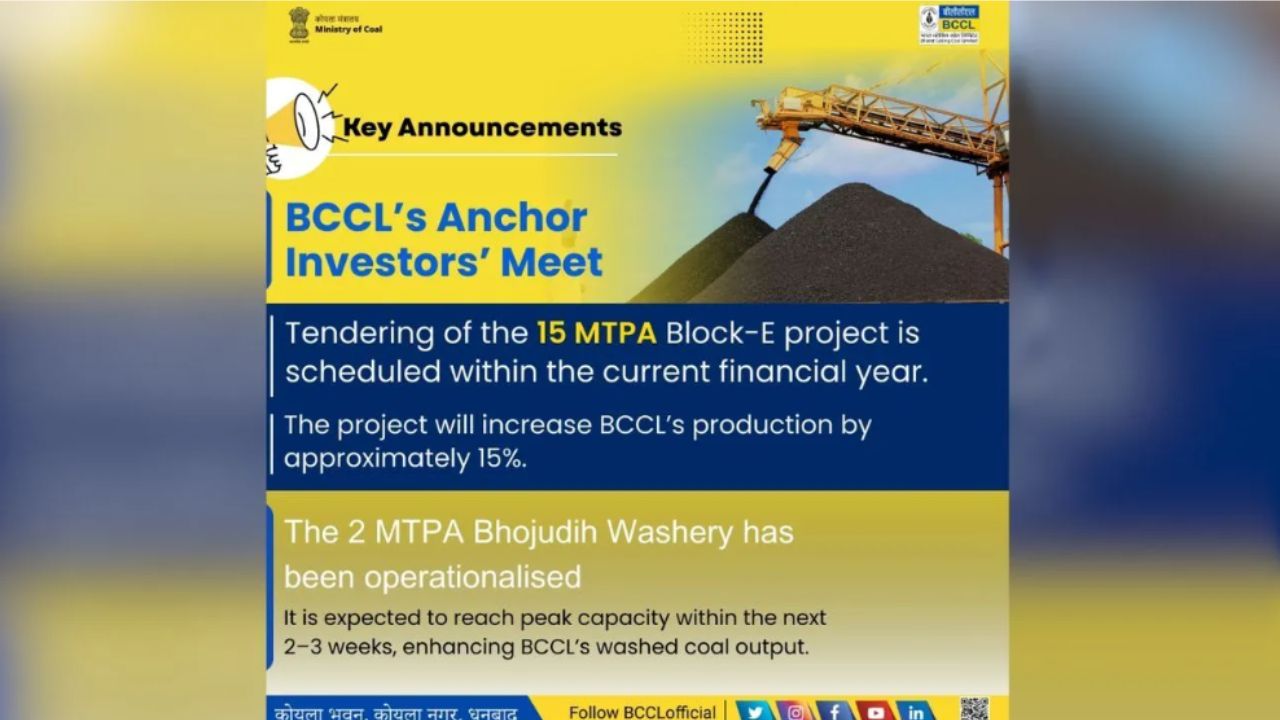 BCCL Accelerates Growth with Major Capacity Expansion and New Coal Washery Operations