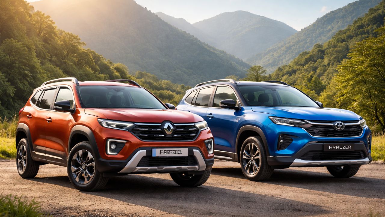 Rugged Power vs Urban Efficiency: New Renault Duster Takes on Toyota Hyryder in the Hybrid SUV Battle