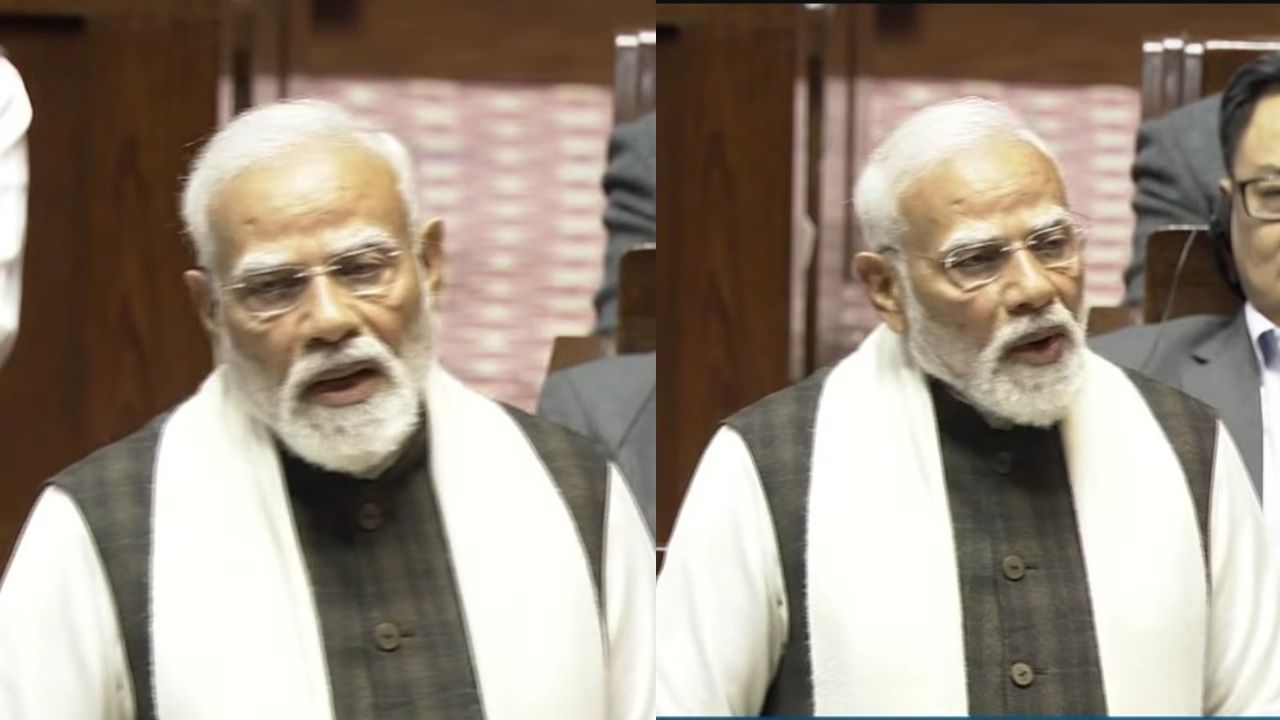 Prime Minister Modi Addresses Rajya Sabha Amid Opposition Protests and Walkout; Latest Update