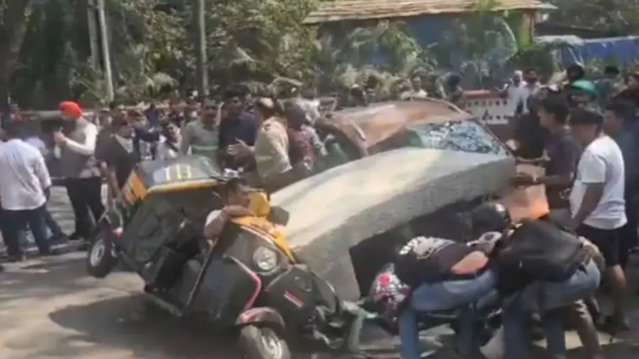 Mumbai: Metro pillar collapses on autorickshaw in Mulund; Four injured