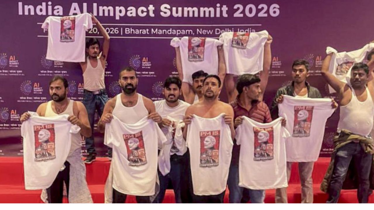 Delhi Police nabs fifth accused in ‘shirtless’ IYC protest at Bharat Mandapam